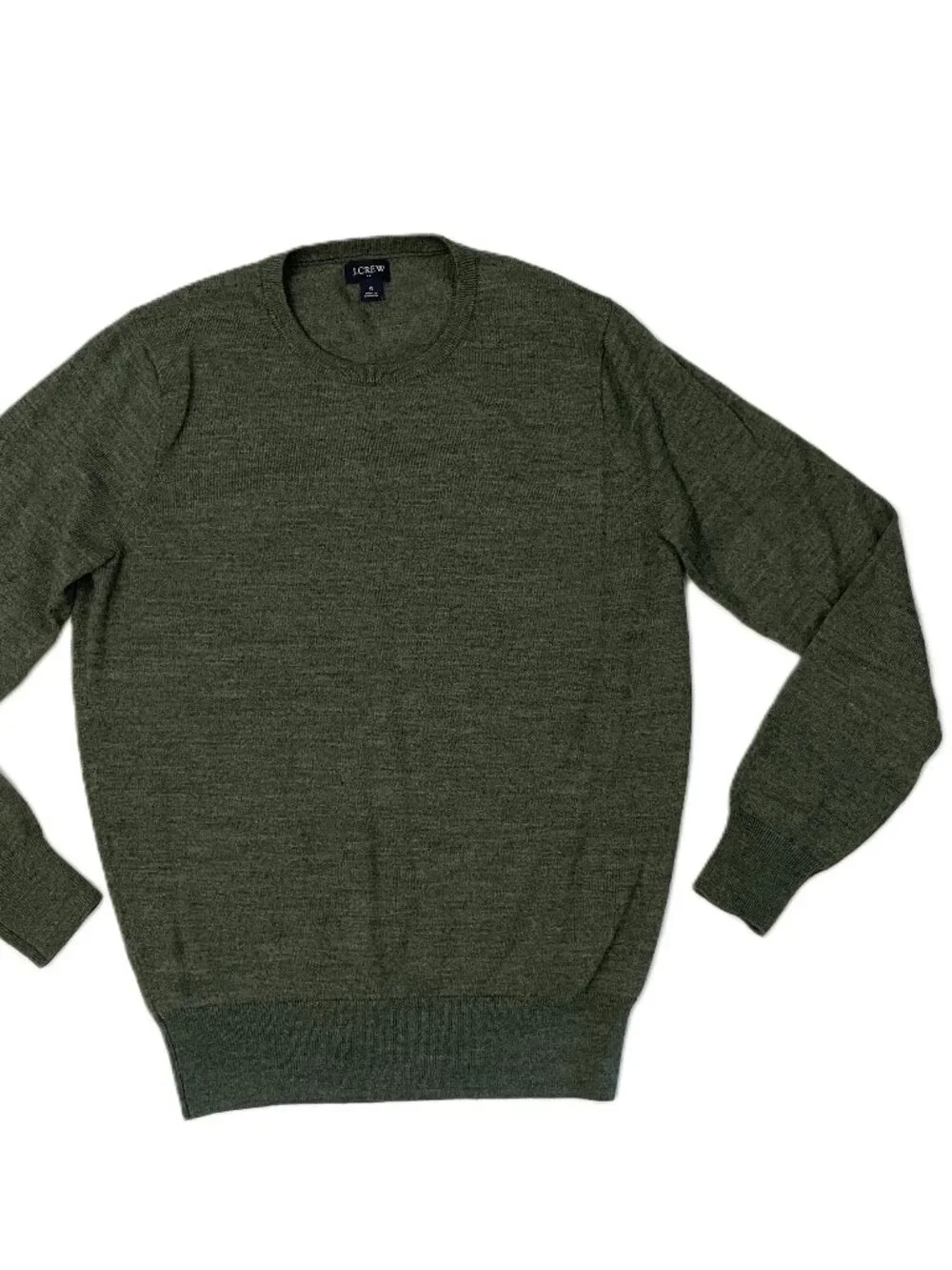 J.Crew Sweater Mens Small Wool Blend Pullover Green Lightweight Breathable AP638